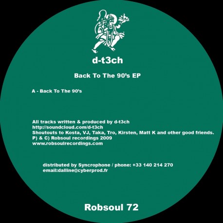 d-t3ch - Back To The 90's EP